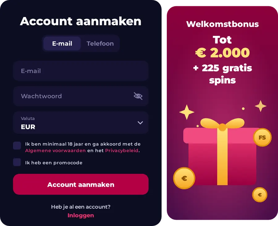 NV Casino account aanmaken