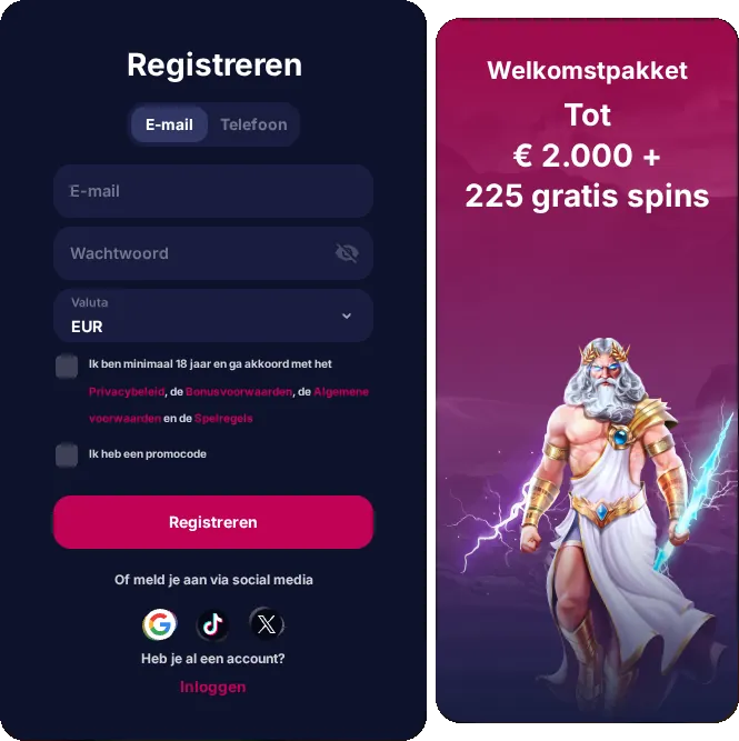 NV Casino registratie